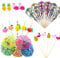 OMIGA 150 Piezas Decoración de Cóctel Fiesta Palillos Cóctel Jugos Decoración de Cócteles Piña Flamenco para Decoraciones de Fiestas Tropicales Hawaianas Fiesta de Verano (Colores Mezclados)