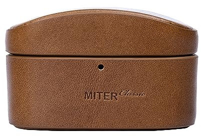 MITER Case for SONY WF-1000XM5 Earphone, Handmade case cover made with Italian Buttero leather for WF1000XM5 (Tan Brown)