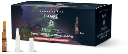 Guam, Seatherapy Axantine, Konzentriertes Gesichtsserum mit Antioxidativer und Reparierender Wirkung, mit Astaxanthin aus Algen, Made in Italy, 8 Ampullen à 2 ml