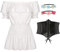 FOVER Renaissance Mittelalter Bluse Damen Gothic Oberteil Kurzarm Off Shoulder Corsett Top Piratenbluse Viktorianisches Wikinger Piraten Kostüm Karnevalskostüm Blumenkranz für Fasching Halloween, XL