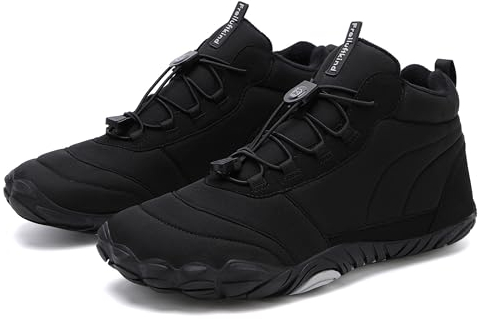 Freiluftkind Kepler Chaussures Pieds Nus Hiver (Noir/Taille EU 35) – la Chaussure Pieds Nus Parfaite pour Ton Aventure – Chaussure Pied Nu Hiver – Chaussure Barefoot Hiver