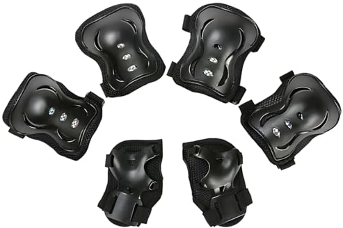 ZKHSEOU Kinder-Knieschützer-Set, Rollschuh-Schutz für Kinder, Rollschuh-Schutz-Set 6 in 1 mit Ellbogenschützern und Handgelenkschützern, Rollschuh-Schutzausrüstung