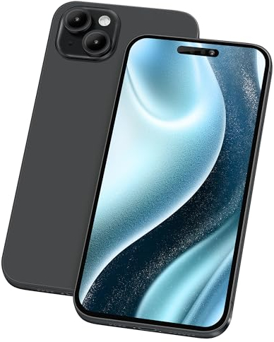 Perusha Gefälschte Telefon Modell [Ohne Logo] Dummy-Display Nicht funktionierende Replik Telefon Spielzeug für 15 Plus/Pro/Pro max (Für 15 Plus Schwarz Farbbildschirm)