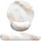 Giecy Keyboard Mouse Wrist Rest, Ergonomic Gel Mouse Wrist Rest Support Pad Pain Relief for Home Office Computer Laptops, Gaming,Typing (White Marble Set)