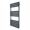 Vertical Towel Radiator Designer Flat Panel 1200mm x 600mm Bathroom Heated Rail Matt Anthracite Grey Central Heating Ladder Heater Wall Mounted Carbon Steel FREE Cleaning Brush Fixing Kit & Brackets