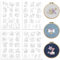 peacoblue Stickvorlagen Wasserlöslich für Anfänger 4 Sheet Alphabet Tiere with 33pcs Muster, Wash Away Stick and Stitch Auflösbares Stickereipapier für Handnähbegeisterte Frauen Erwachsene