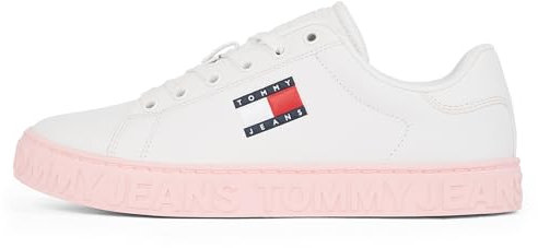 Tommy Hilfiger Flatform Sneaker Mujer Logo Low Top, Blanco (Ecru), 36
