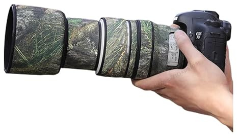 CHASING BIRDS Camouflage Waterproof Lens Coat for CANON EF 70-300mm F4-5.6 L IS USM Rainproof Lens Protective Cover (Green Leaf Camouflage)