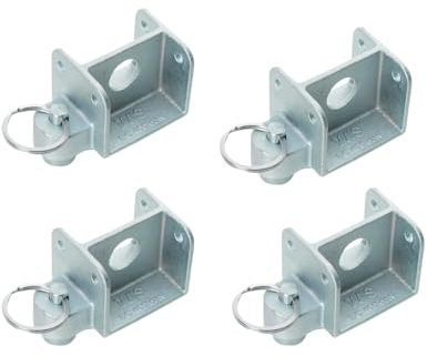 LOADCARE PalettenStop, Aluminiumprofil 50 x 50 mm, Sperrbalkenzapfen 19 mm, Airlineschienen-kompatibel, verhindert Palettenverrutschen im Laderaum (4X Palettenstop)