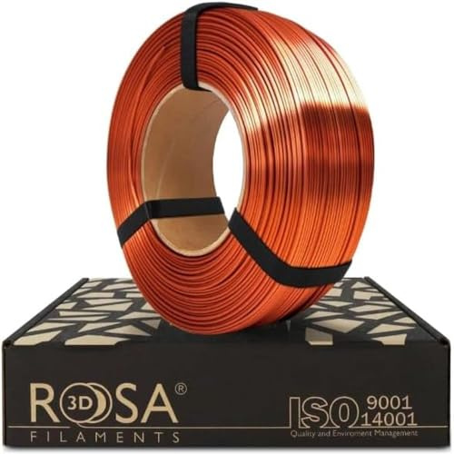 ROSA3D PLA Silk Filament 1.75 mm für 3D Drucker, Kupfer Refill 1 kg