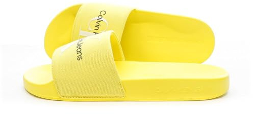 Calvin Klein Claquettes Jaune Femme Jeans Slide Monogram Jaune 38FR
