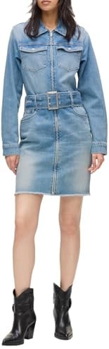 Karl Lagerfeld Jeans Damen Belted Denim Dress