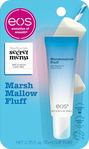eos 24H Moisture Super Balm – Marshmallow Fluff, Lippenmaske, feuchtigkeitsspendend, Lippenbehandlung, Limited-Edition Hautpflege, 10,4 ml