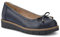 Wide-Fit Bow-Detailed Chunky Pumps - Navy Size 7