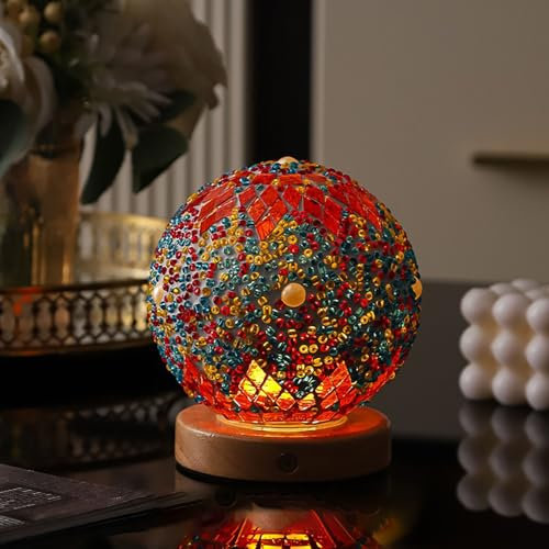 Maimeili Marokko orangefarbene mosaiklampen wurden rekonstruiert, türkische farben aus polyschwuchtelglas und kimbi vannys bett