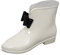LOIJMK Stivali di gomma da donna a mezza altezza, stivali da pioggia, impermeabili, con tacco, stivali da lavoro, scarpe da giardino, stivali corti da giardino, beige., 37 EU