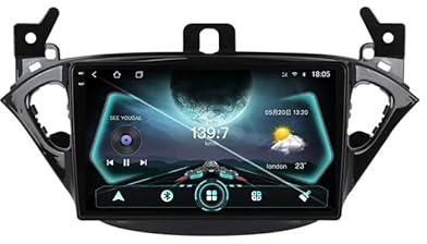 9 Autoradio Android 15 per Opel Corsa E 2014 2015-2022 CarPlay & Car Stereo Multimedia Player con GPS WiFi BT USB FM Mirror Link SWC telecamera posteriore(2+64G)