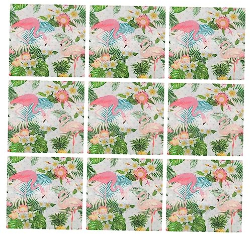 WOFASHPURET 18stücke Hawaii-partyservietten mit Flamingo-muster Papierservietten für Geburtstagsfeiern und Sommerpartys Lebensmittelecht und Umweltfreundlich