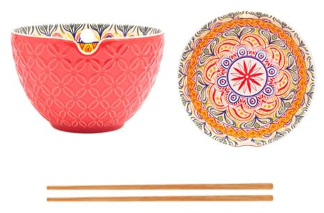 Tuscany Style Bowls (14 cm + Chopsticks, C)