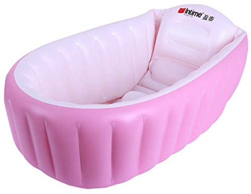 Bañera inflable para bebé, piscina plegable inflable para niños pequeños y recién nacidos (rosa)