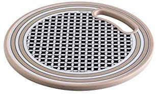 Brandani 53190 Alhambra tagliere in PP con coltello spelucchino in acciaio INOX nero, multicolore