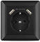 Kaifire USB Steckdose, Unterputz Steckdose mit USB Anschluss (Max.3.4A) System 55 Reinweiß Glänzend Rahmen Schuko Steckdose Komplett-Set Wandsteckdose für Smartphone Tablet MP3, Schwarz