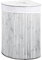 VERDELOOK | Cesto Porta Biancheria ad Angolo con Coperchio e Maniglie Foderato, 35x35x60 cm, Bianco