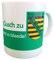 Sachsen Tasse Moch de Gusch zu un glodds nedd su bleede Porzellan Höhe 10cm