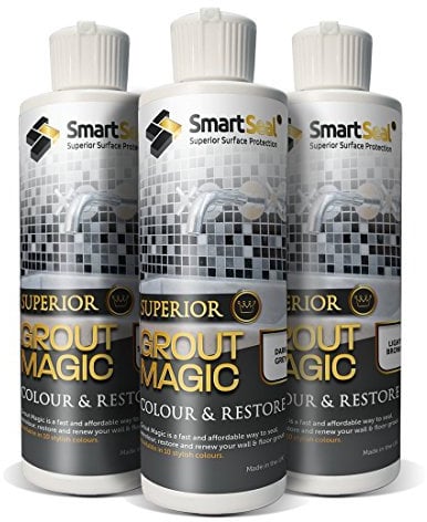 Smartseal Grout Magic - Professional Grade Grout Reviver - Available in 10 Popular Colours - A Grouts Sealer Superior to a Grouts Paint & Grouts Pen - 15year Lifespan - Dark Grey 237ml