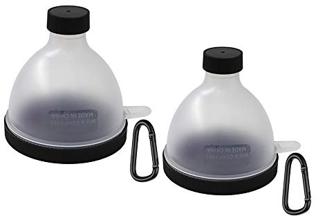 WOWHOUSE Powder Funnel Protein Funnel Supplement Storage for Shaker Bottle 2 Pack (2 Pack-1 Layer)
