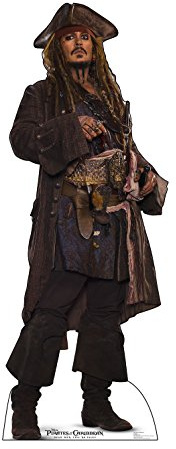 Cardboard People Jack Sparrow Life Size Cardboard Cutout Standup - Pirates of The Caribbean: Dead Men Tell No Tales (2017 Film)