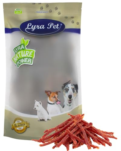 Lyra Pet® 1 kg Entenbrustabschnitte | Geschmackvoller Kausnack | Leckerli auch für Welpen und ältere Hunde | Fettarmes Hundefutter | Gut verträglich | Wiederverschließbarer Beutel