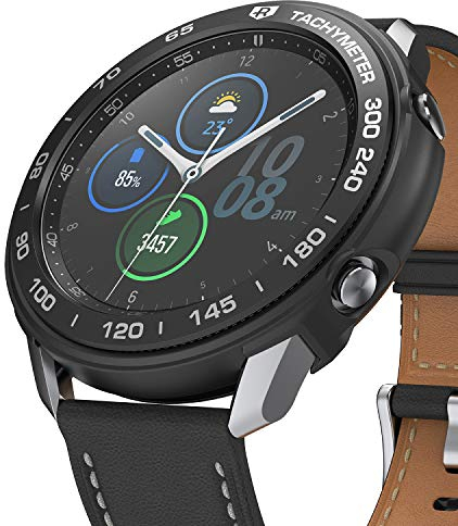 Ringke Air Sports mit Bezel Styling Combo [10 - Black] TPU Case mit Lünette Ring fürs Galaxy Watch 3 45mm