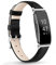 Vancle Kompatibel für Fitbit Inspire HR & 2, Weiches Lederarmband Echt Leder Ersatzarmband Schwarz