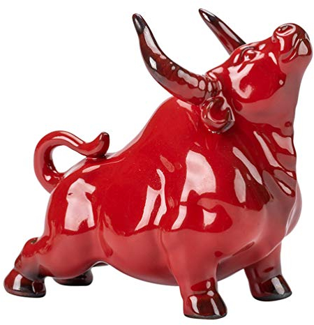 BESPORTBLE Ornamente Kuhfiguren Chinesischer Tierkreis Stier Verzierung Bull Figur Ochsen Ornament Wohnkultur Kreative Wall Street Bulls Statuen Skulptur Zubehör Feng-Shui-stier