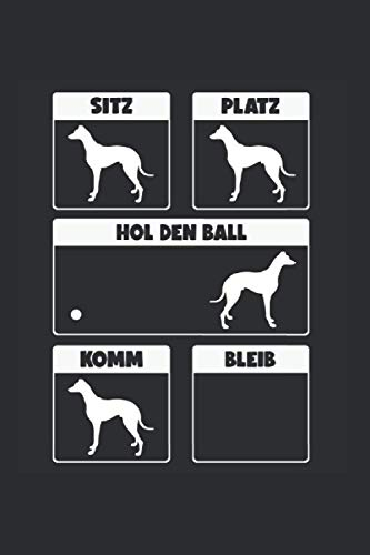 Galgo Español Notizbuch: Galgo Español Hundetricks Spanischer Windhund / 6x9 Zoll / 120 gepunktete Seiten Seiten