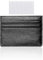 DEEDPF Portefeuille en cuir ultra fin avec blocage RFID, 6 emplacements pour cartes et 1 poche avec 5 porte-cartes transparents mats anti-magnétiques, Noir , Minimaliste