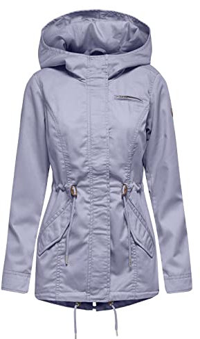 ONLY Damen Übergangs-Jacke ONLLorca Canvas Parka mit Kapuze 15216452, Cosmic Sky ,XL