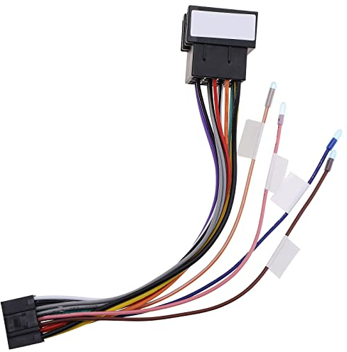 EMSea 16 Pin auf ISO Standard Auto Stereo Radio Kabelbaum Adapter Stecker für Android-Anwendungen mit Lenkrad-Steuerleitung und Reverse Control Line Kabelbaum