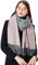 STORY OF SHANGHAI Kaschmir Wolle Pashmina Schal Damen Warm Winter mit quasten/fransen Deckenschal MEHRWEG (Grau Pink 22)