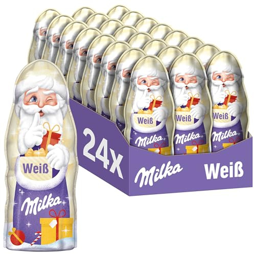 Milka Weihnachtsmann, Weiße Schokoladenfiguren, 45 g (24er-Pack)
