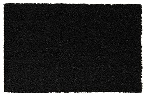 HPFloor Kokosmatte 80x50x1,7 cm I Fußmatte aus robusten Kokos-Fasern I Fußabstreifer für Haustür & Eingangsbereich I 1,7cm hohe Schmutzfangmatte I Türmatte pflegeleicht I Fussmatte in Schwarz