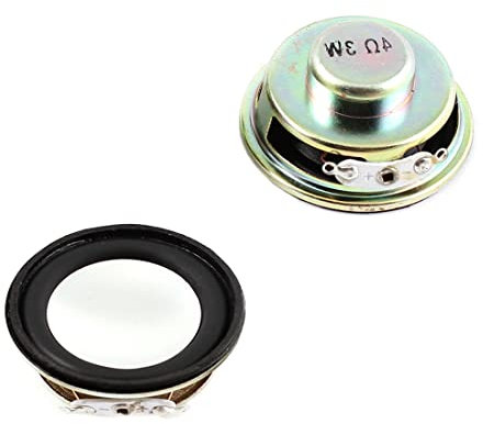PATIKIL 3W 4 Ohm Alloggiamento Rotondo Magnete Altoparlante Altoparlante 2pz