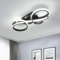 Comely Moderne LED-Deckenleuchte, 36 W, 4000 lm, schwarz, Deckenleuchte, für Schlafzimmer, Wohnzimmer, Küche, Flur, Kaltweiß 6500 K