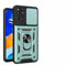 WBWONE Case for Xiaomi Redmi Note 11 Pro 4G/5G / Note 12 Pro 4G, Shockproof TPU/PC Cover with 360° Rotating Ring Kickstand and Sliding Camera Cover, Anti-Scratch Phone Shell, Green