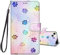 JRIANY Case for iPhone 14 6.1-Inch, PU Leather Wallet Case with Card Holder Cute Pattern Animal Design Magnetic Shockproof Cover Flip Case Compatible with Apple iPhone 14 - Pawprint