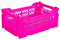 Ay-Kasa Klappkiste, stabile Faltkiste aus Kunststoff, stapelbar, Neon Pink, Mini (27x17x11cm)