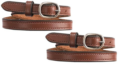 ExionPro English Sporenriemen aus Leder (Erwachsene) - Eichenbraun