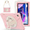 Case for Lenovo M10 3rd Gen 10.1 Inch 2022 (TB-328FU/TB-328XU) Tablet Case Rugged, with Screen Protector, 360° Rotating Hand Shoulder Strap, Heavy Duty Three Layer Shockproof Cover, Pink