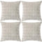 Ci & Ci 4er Set Deko Kissenbezug 45x45 cm, Hellgrün Kordsamt Kissen Sofakissen Dekokissen Zierkissen, Flauschig Kissenbezüge Kissenhülle für Sofa Couch